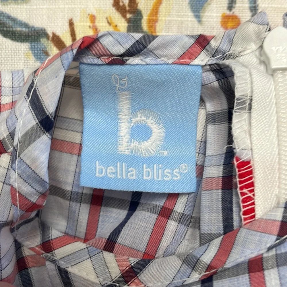bella bliss Red Bow Plaid Dress